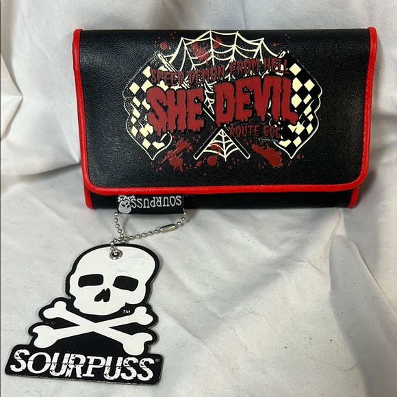 Sourpuss Handbags - Sourpuss Black and Red She Devil Wallet